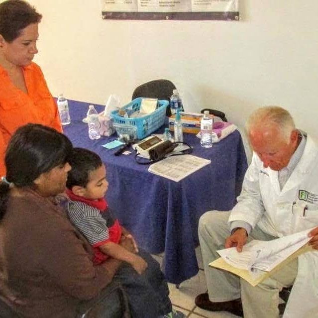 We were blessed to have Dr. Johnson, a radiation oncologist, join us this year. Dr. Johnson examining Alexis and consulting on his cancer treatment he is receiving in Mexico. Alexis, 5 years old, has lost one eye to cancer and is in danger of loosing his other eye