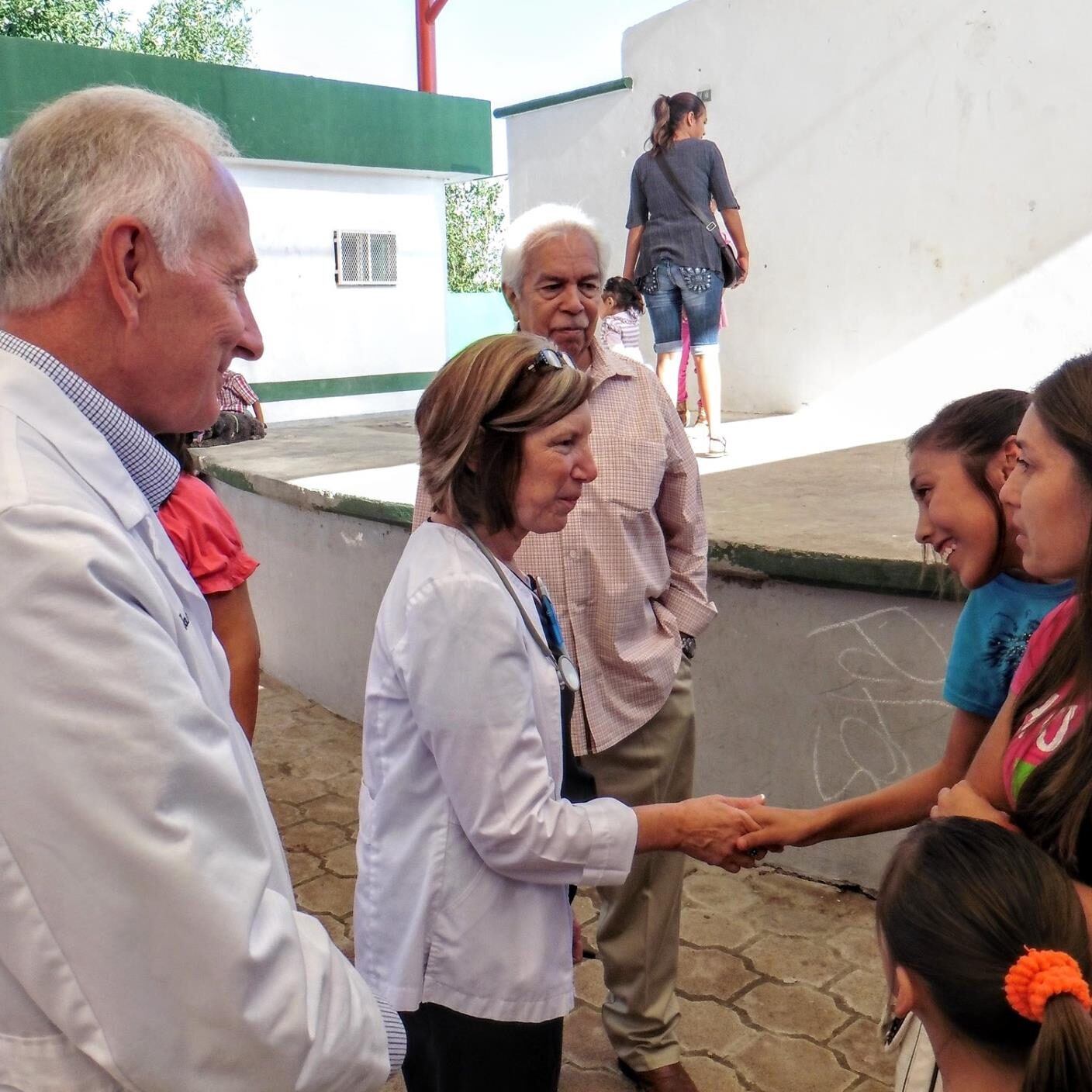 A moment in time shared with Evelin and family with Dr. Douglas Johnson and Skoshi Howard
