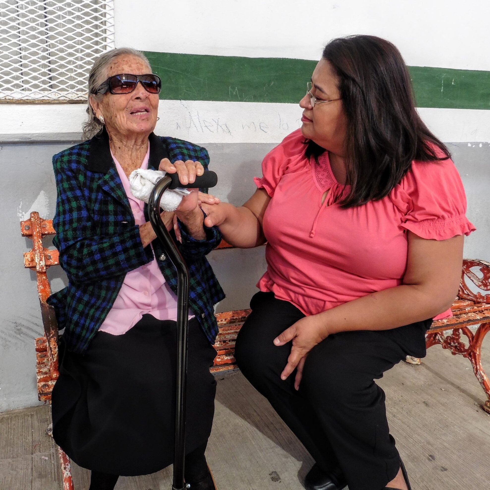 Lady with impaired vision requesting prayer