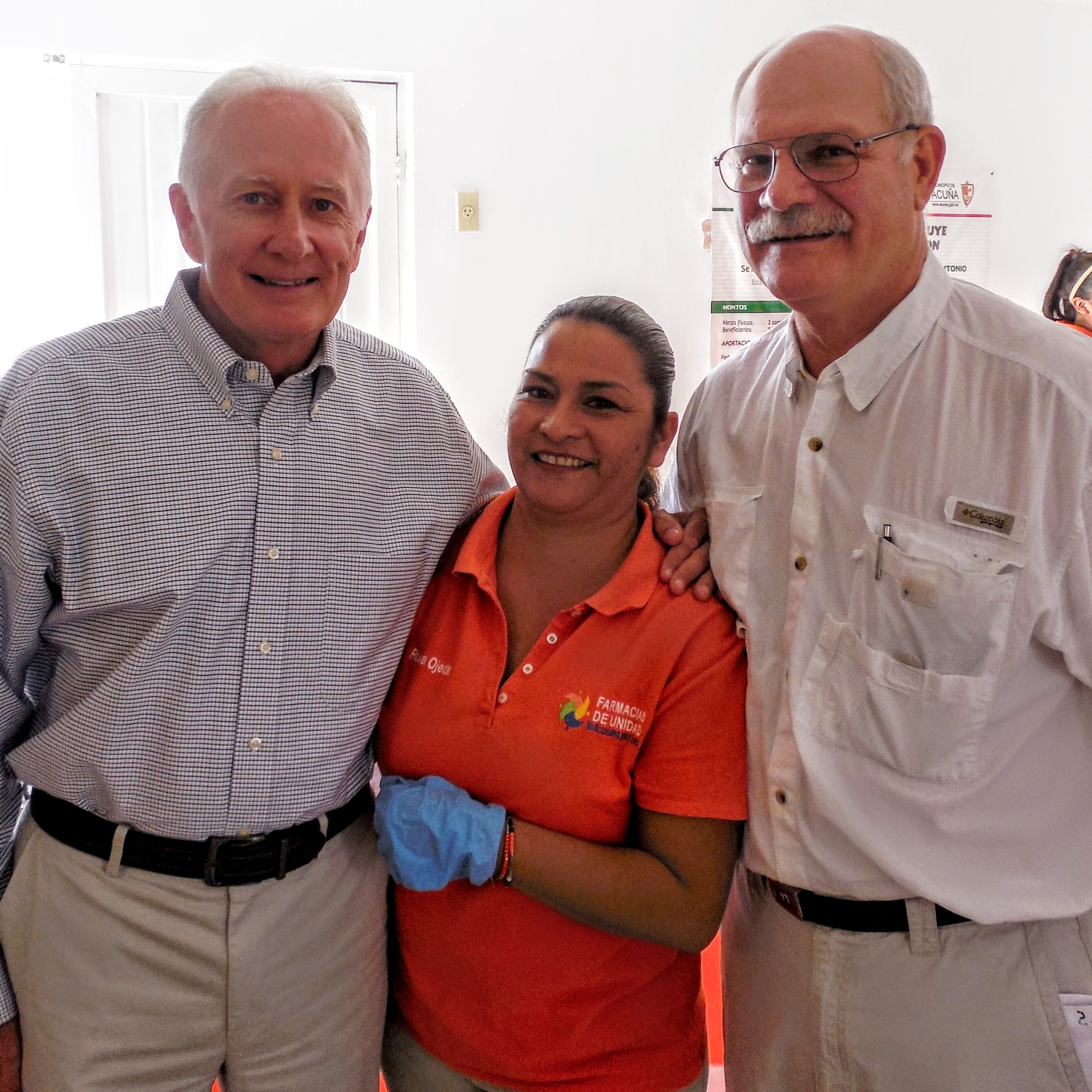 Dr. Johnson, DIF pharmacy volunteer and AMO Joe